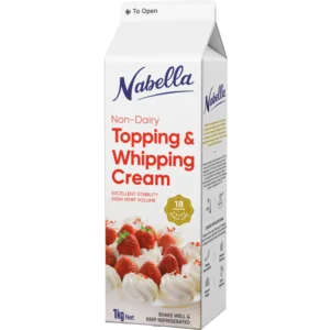 Kem trang trí đánh bông Nabella Non-Dairy Topping Whipping Cream 1L